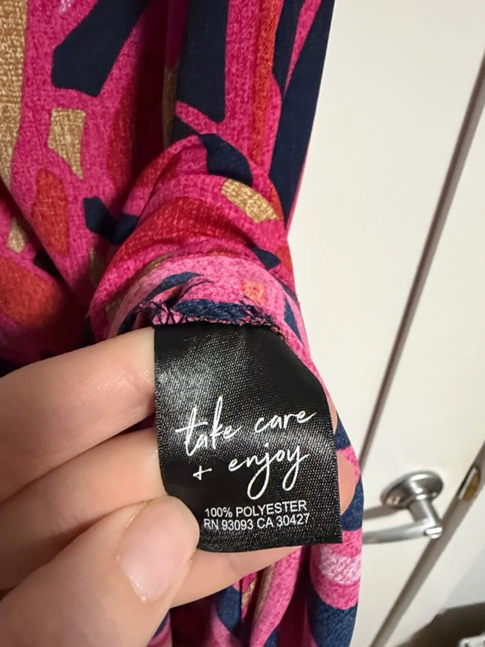 NIC+ZOE Pink and Navy Abstract Maxi Dress - Picture 3 of 8